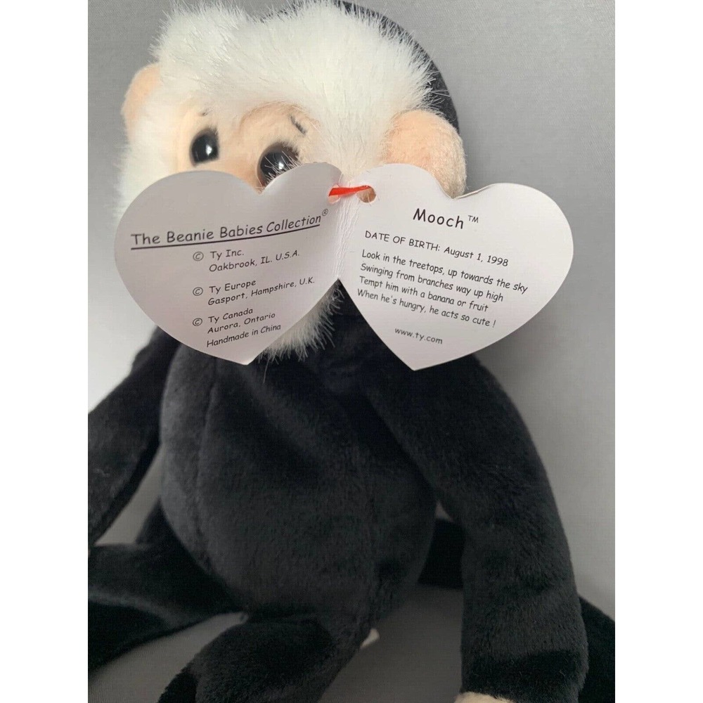 (K6) Ty Beanie Baby 'Mooch' Spider Monkey Rare Retired W / Tag Errors 1998/1999 - Picture 6 of 9